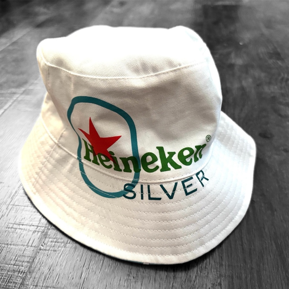 HEINEKEN Silver bucket hat, unisex, NWOT